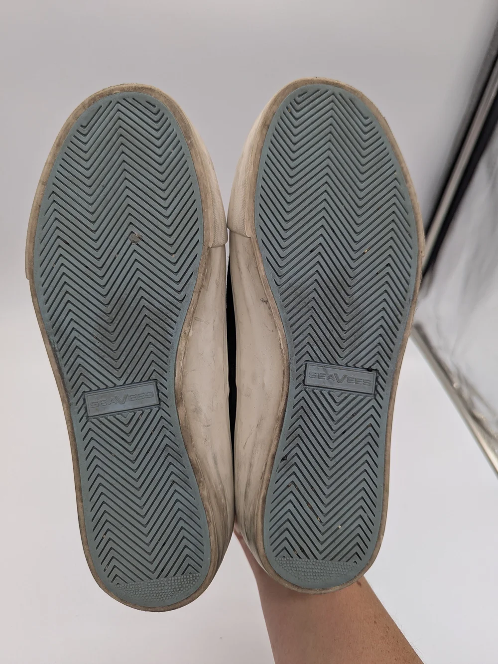 SeaVees Women's Baja Black Suede Slip-On Platform Sneakers Size 7